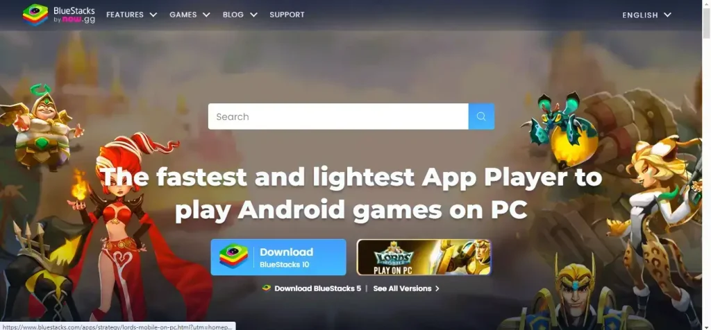 bluestacks download page image 